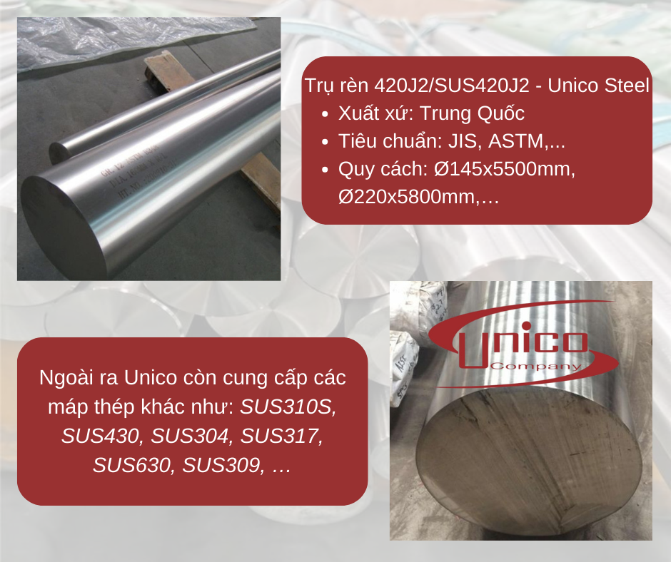 Trục rèn inox 420J2 - Unico Steel